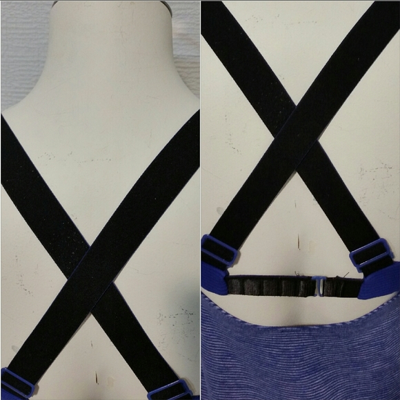 Lululemon Athletica Swift Tank Top 6 Blue Striped - Picture 5 of 8